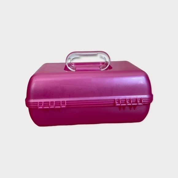 Y2K 90s Caboodles Pink Makeup Pageant Travel Storage Box Case Super Clean - Picture 5 of 9